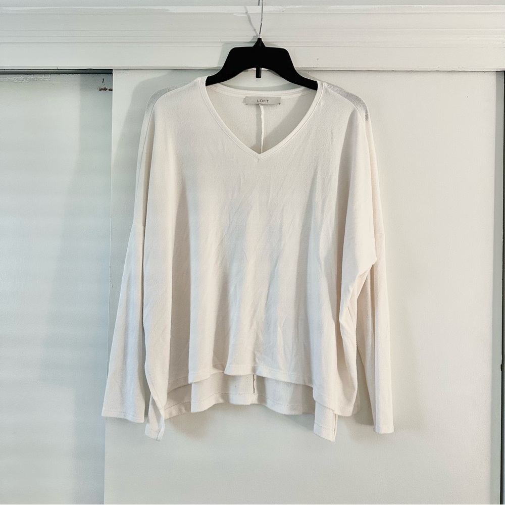 LOFT Dolman Sleeve Shirt White